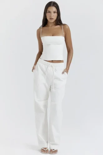 Pantalones cargo Luna blancos