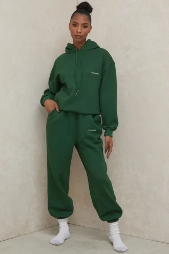 Pantalones de chándal con interior de felpa en verde cielo