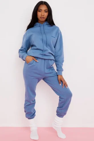 Pantalones de chándal con interior de felpa Sky Azure