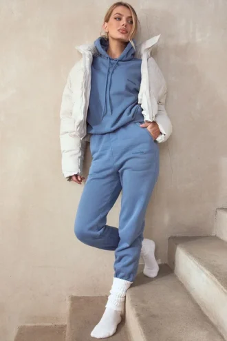 Pantalones de chándal con interior de felpa Sky Azure