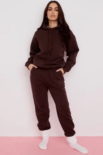 Pantalones de chándal Sky Chocolate con interior de felpa