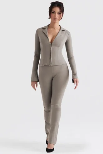 Pantalones de cintura alta Laurel Smoke