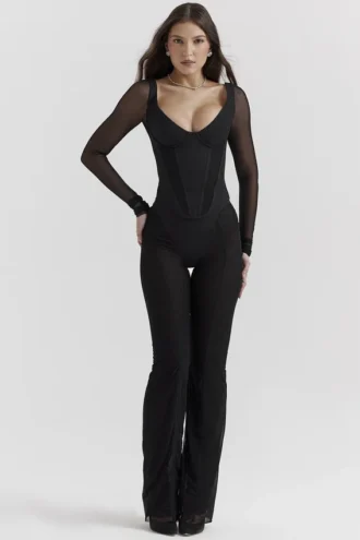 Pantalones negros de cintura alta Avalon