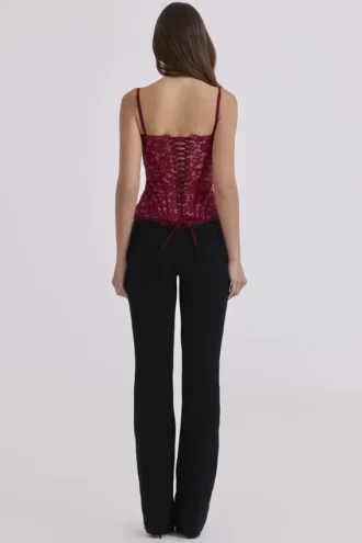Pantalones rectos negros Chiara
