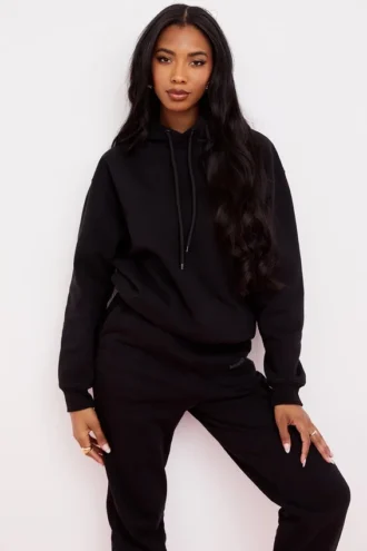 Sudadera con capucha oversize Halo Ink de algodón con forro polar