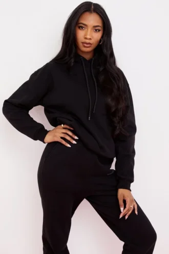 Sudadera con capucha oversize Halo Ink de algodón con forro polar