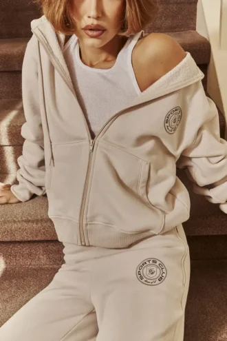 Sudadera con capucha y cremallera completa Mirage Cloud de algodón con forro polar
