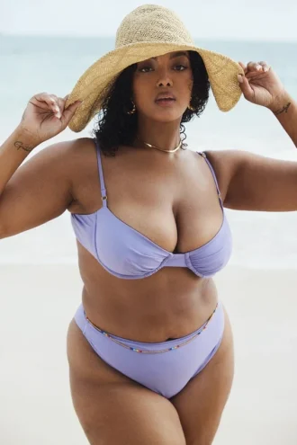 Top de bikini con aros Monaco Violet