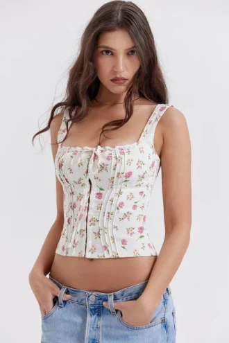 Tops floral con estampado de rosas «Chicca»