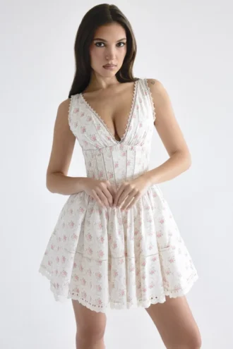 Vestido con estampado de rosas Salma