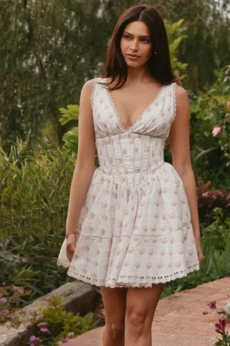 Vestido con estampado de rosas Salma