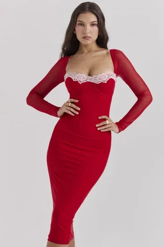 Vestido corsé Seraphina Scarlet