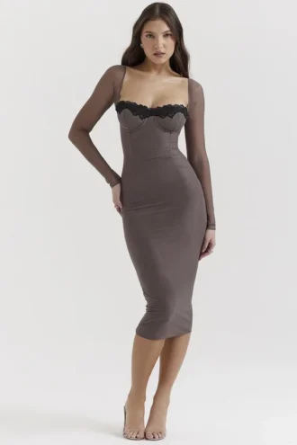 Vestido corsé Seraphina Smoke
