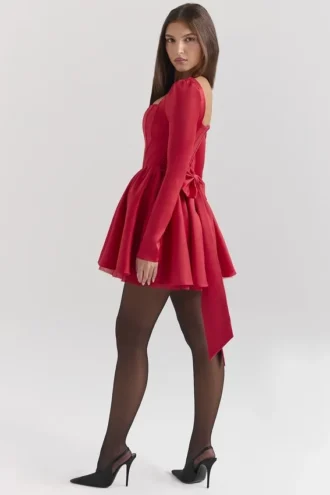 Vestido de tul con lazo desmontable «Nina Holly Red»