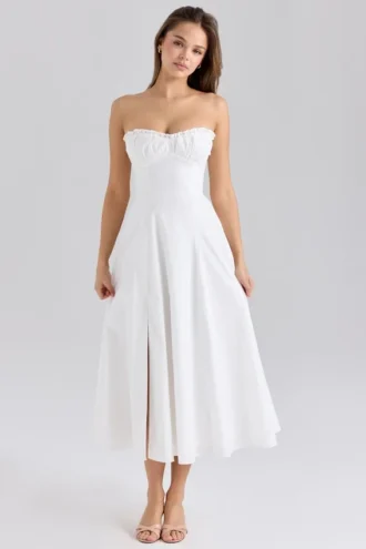 Vestido de Verano con estampado de rosas Clarabelle y corsés desmontables de algodón
