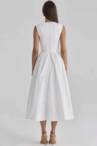 Vestido de Verano de algodón blanco «Emmy»