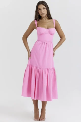 Vestido de Verano «Elia» en rosa francés