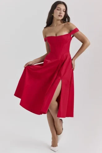 Vestido de Verano midi Saira Scarlet