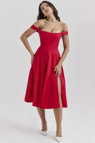 Vestido de Verano midi Saira Scarlet