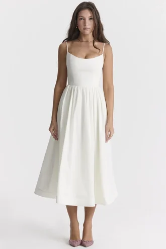 Vestido de Verano tipo corsé Lolita en color marfil