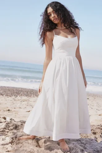 Vestido de Verano tipo corsé Lolita en color marfil