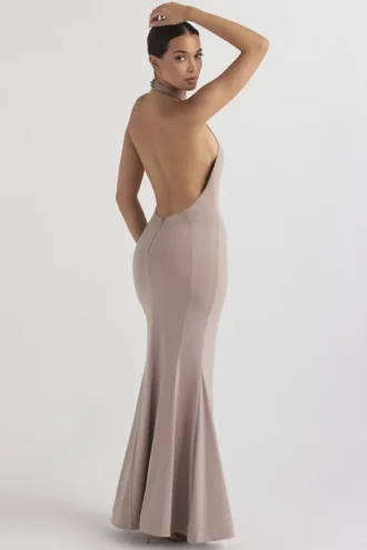 Vestido halter Juliette Mushroom