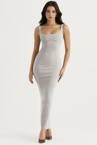 Vestido largo ajustado Rea Smoke