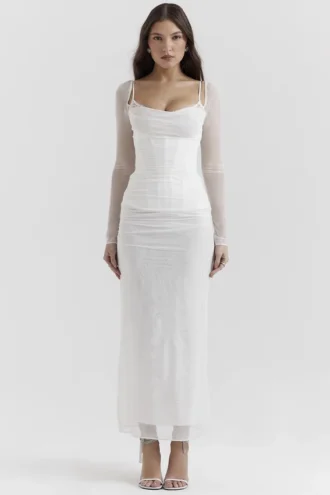 Vestido largo blanco Katarina