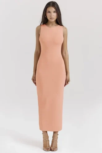 Vestido largo de punto Noli Sorbet