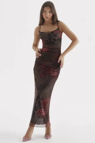 Vestido largo estampado Nalini